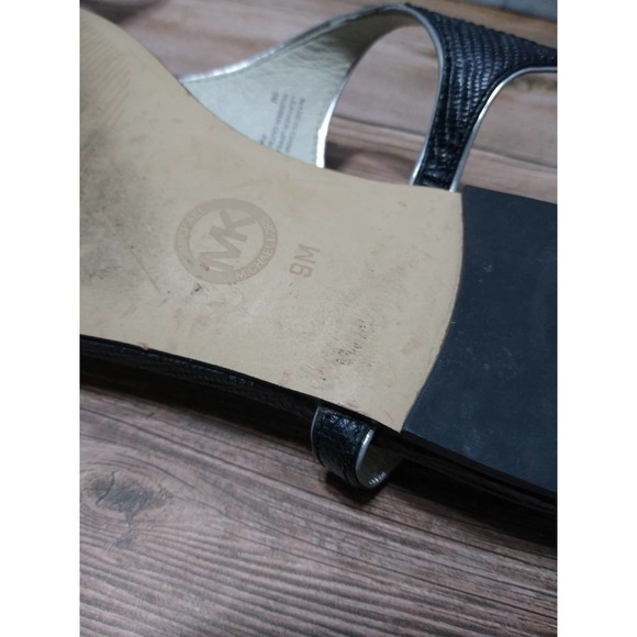 Michael Kors T-Strap Patent Leather Rhinestone Sandals - Picture 3 of 3